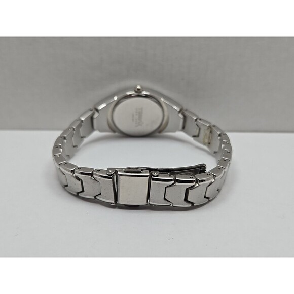 Tomax IBM Womens Quartz Watch Silvertone Tonneau White Dial Bracelet New Battery - Picture 6 of 11